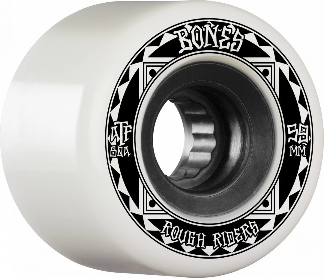 Bones ATF Rough Rider Runners 59mm 80a Wheels - White (Set Of 4) 3 Bones ATF Rough Rider Runners 59mm 80a Wheels - White (Set Of 4)