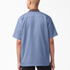 Dickies Vincent Alvarez Block Collar Work Shirt - Gulf Blue