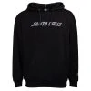 Santa Cruz Strip Chenille Pullover Hooded Mens Sweatshirt - Black 1 Santa Cruz Strip Chenille Pullover Hooded Mens Sweatshirt - Black