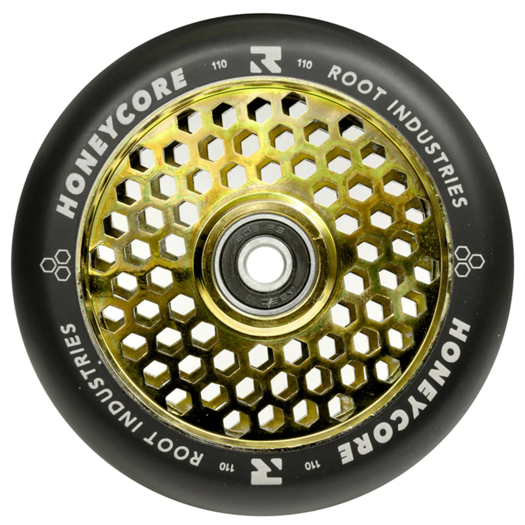 Root Industries 110mm HoneyCore Wheels - Black/Gold Rush (Pair) 4 Root Industries 110mm HoneyCore Wheels - Black/Gold Rush (Pair)