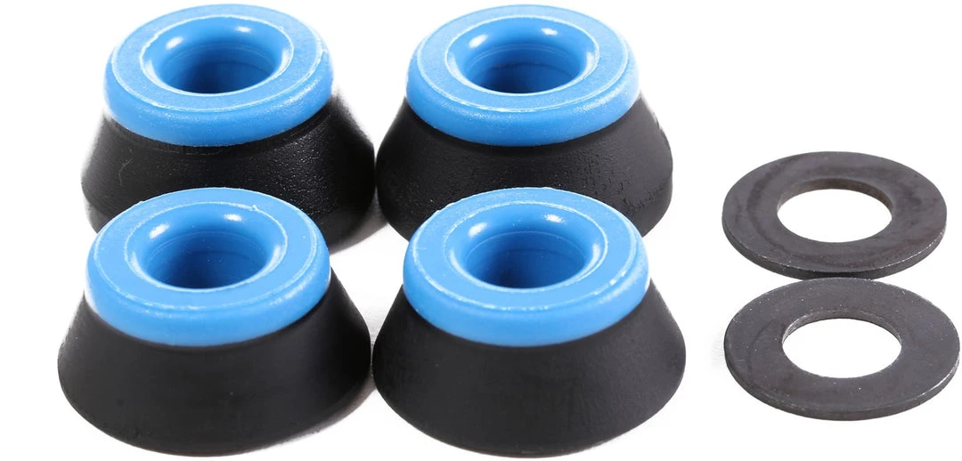 Bones Hardcore Soft Bushings 81a - Blue/Black (Set Of 4) 4 Bones Hardcore Soft Bushings 81a - Blue/Black (Set Of 4)