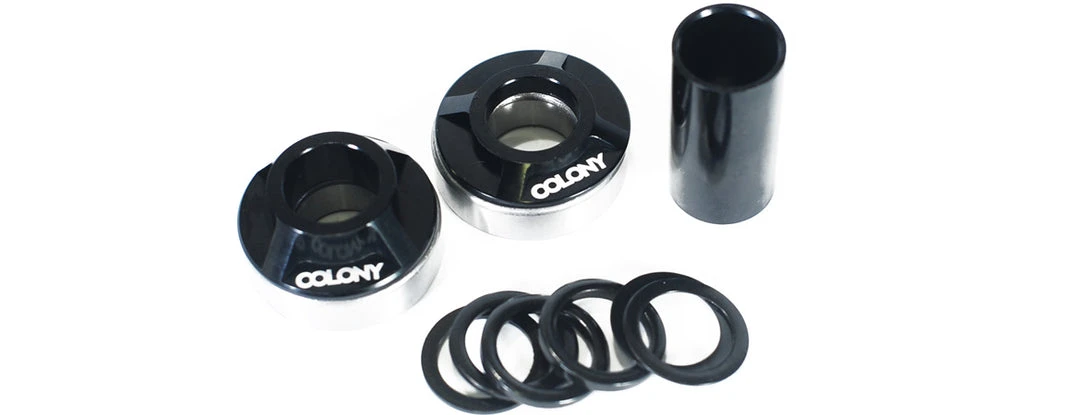 Colony BMX Mid Bottom Bracket 22mm Kit - Black Bottom Brackets 3 Colony BMX Mid Bottom Bracket 22mm Kit - Black Bottom Brackets