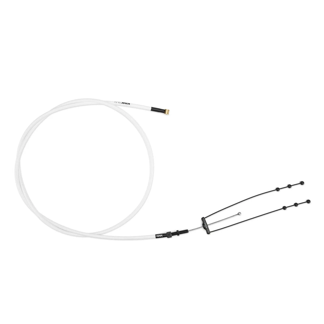 Kink BMX 1-Piece Brake Cable - White Brakes And Brake Parts Kink BMX 1-Piece Brake Cable - White Brakes And Brake Parts