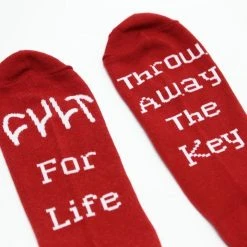 Cult Chain Socks - Burgundy/White