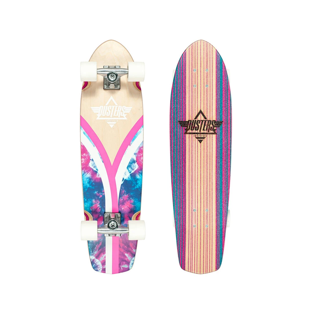 Dusters Flashback Checker Tie Dye Complete Cruiser - 31" Pink/Blue Complete Cruisers 3 Dusters Flashback Checker Tie Dye Complete Cruiser - 31" Pink/Blue Complete Cruisers
