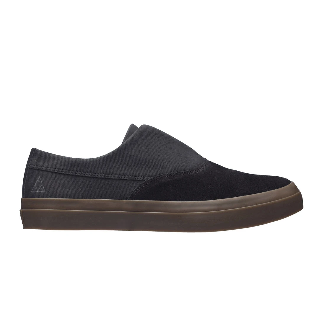 Huf Shoes Dylan Slip On - Black/Dark Gum MEN 3 Huf Shoes Dylan Slip On - Black/Dark Gum MEN