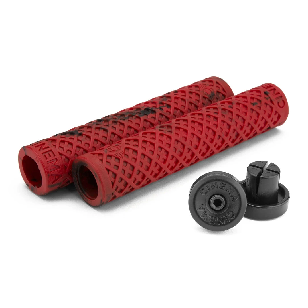 Cinema BMX Interlace Grips - Red/Black Splash 3 Cinema BMX Interlace Grips - Red/Black Splash