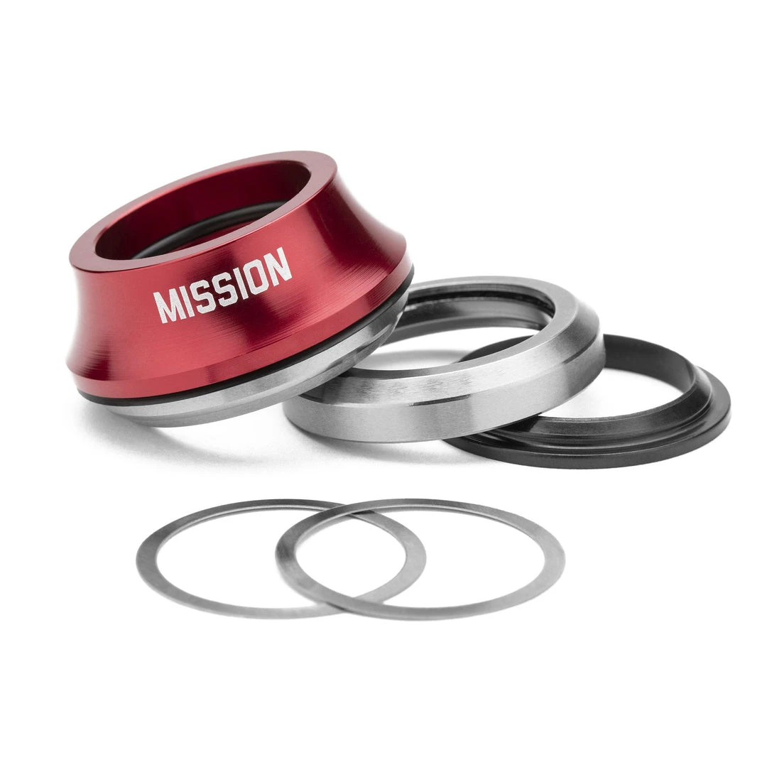 Mission BMX Turret Integrated Headset 15mm - Red 3 Mission BMX Turret Integrated Headset 15mm - Red