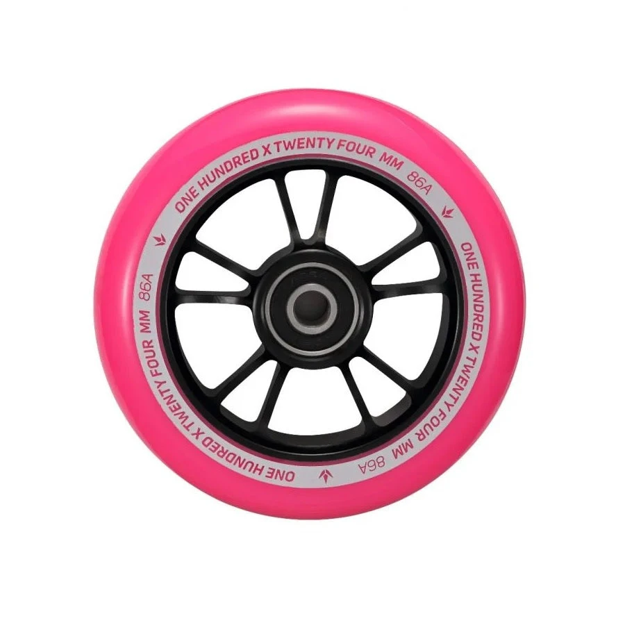 Wheels Envy Scooter Wheel 100mm - Black/Pink (Pair) Wheels Envy Scooter Wheel 100mm - Black/Pink (Pair)