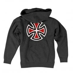 Santa Cruz Independent Bar/Cross Pullover Hooded LS Men's Sweatshirt - Charcoal Heather 5 Santa Cruz Independent Bar/Cross Pullover Hooded LS Men's Sweatshirt - Charcoal Heather