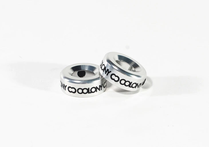 Bar Ends And Plugs Colony BMX Konka Bar End Caps - Silver Bar Ends And Plugs Colony BMX Konka Bar End Caps - Silver