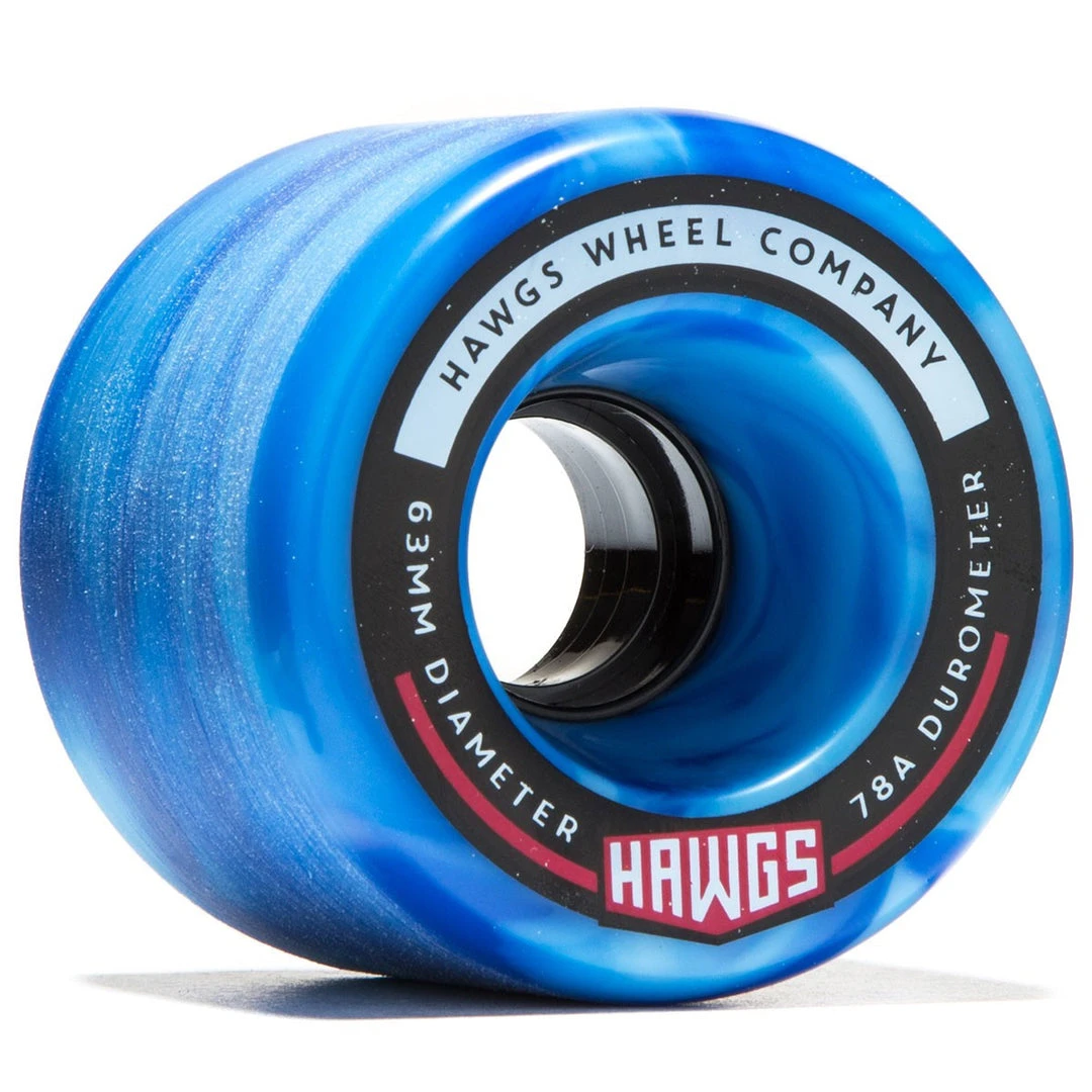 Hawgs Fatty Wheels 63mm 78a - Sky Blue Swirl (Set Of 4) 3 Hawgs Fatty Wheels 63mm 78a - Sky Blue Swirl (Set Of 4)