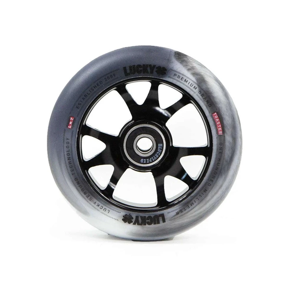 Lucky Scooters Lucky Scooter Wheels Toaster 100mm - Black/White Swirl 3 Lucky Scooters Lucky Scooter Wheels Toaster 100mm - Black/White Swirl