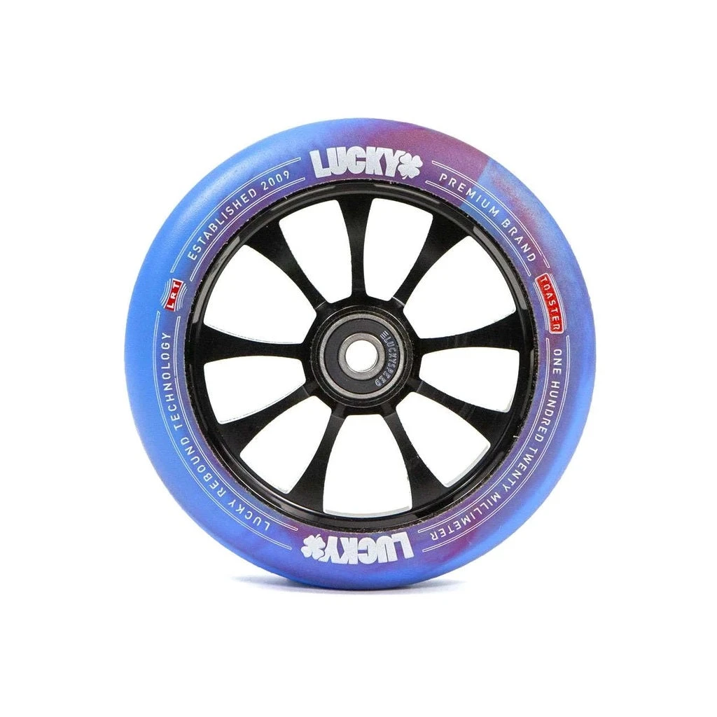 Lucky Scooters Lucky Scooter Wheels Toaster 120mm - Red/Blue Swirl 3 Lucky Scooters Lucky Scooter Wheels Toaster 120mm - Red/Blue Swirl