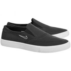 MEN Nike Shoes Portmore II Solarsoft Slip Canvas - Black/Light Bone