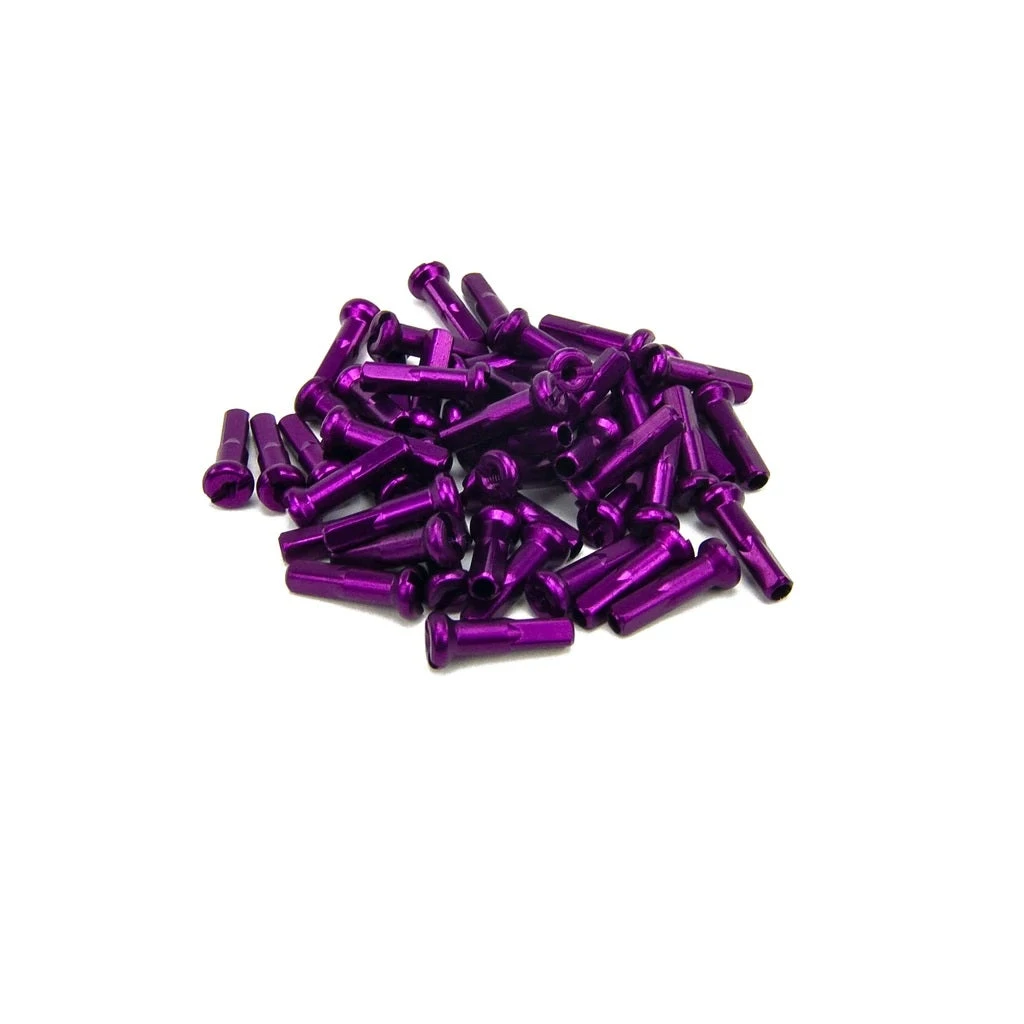 Mission BMX Aluminum Nipples 16mm - Purple Small Parts / Misc 3 Mission BMX Aluminum Nipples 16mm - Purple Small Parts / Misc
