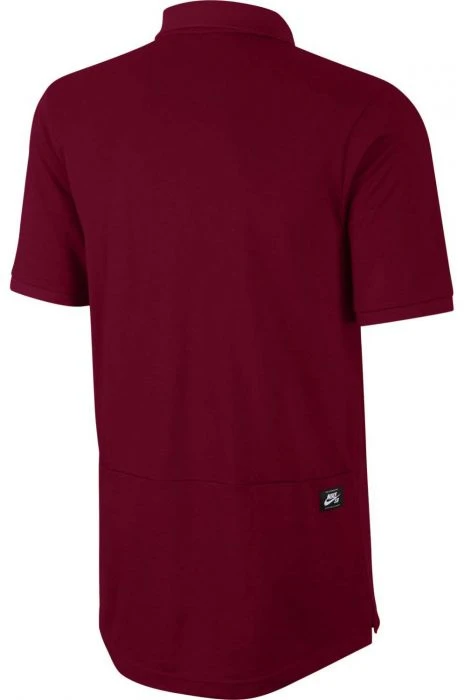 MEN Nike SB Dri-Fit Pique Polo Shirt - Red Crush/White 4 MEN Nike SB Dri-Fit Pique Polo Shirt - Red Crush/White