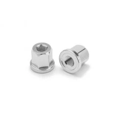 Mission BMX 3/8" Aluminum Axle Nuts - Silver