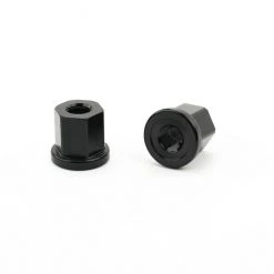 Mission BMX 3/8" Aluminum Axle Nuts - Black