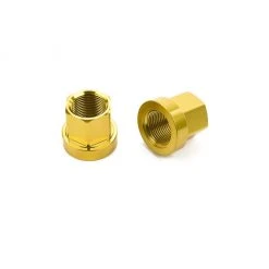 Tools Mission BMX 14mm Aluminum Axle Nuts - Gold