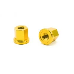 Mission BMX 3/8" Aluminum Axle Nuts - Gold Tools