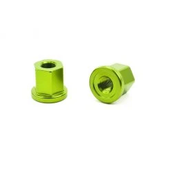 Mission BMX 3/8" Aluminum Axle Nuts - Green Tools
