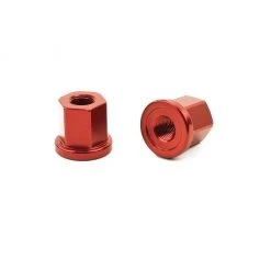 Mission BMX 3/8" Aluminum Axle Nuts - Red Tools