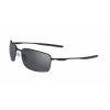 MEN Oakley Sunglasses Square Wire - Matte Black/Black Iridium Polarized
