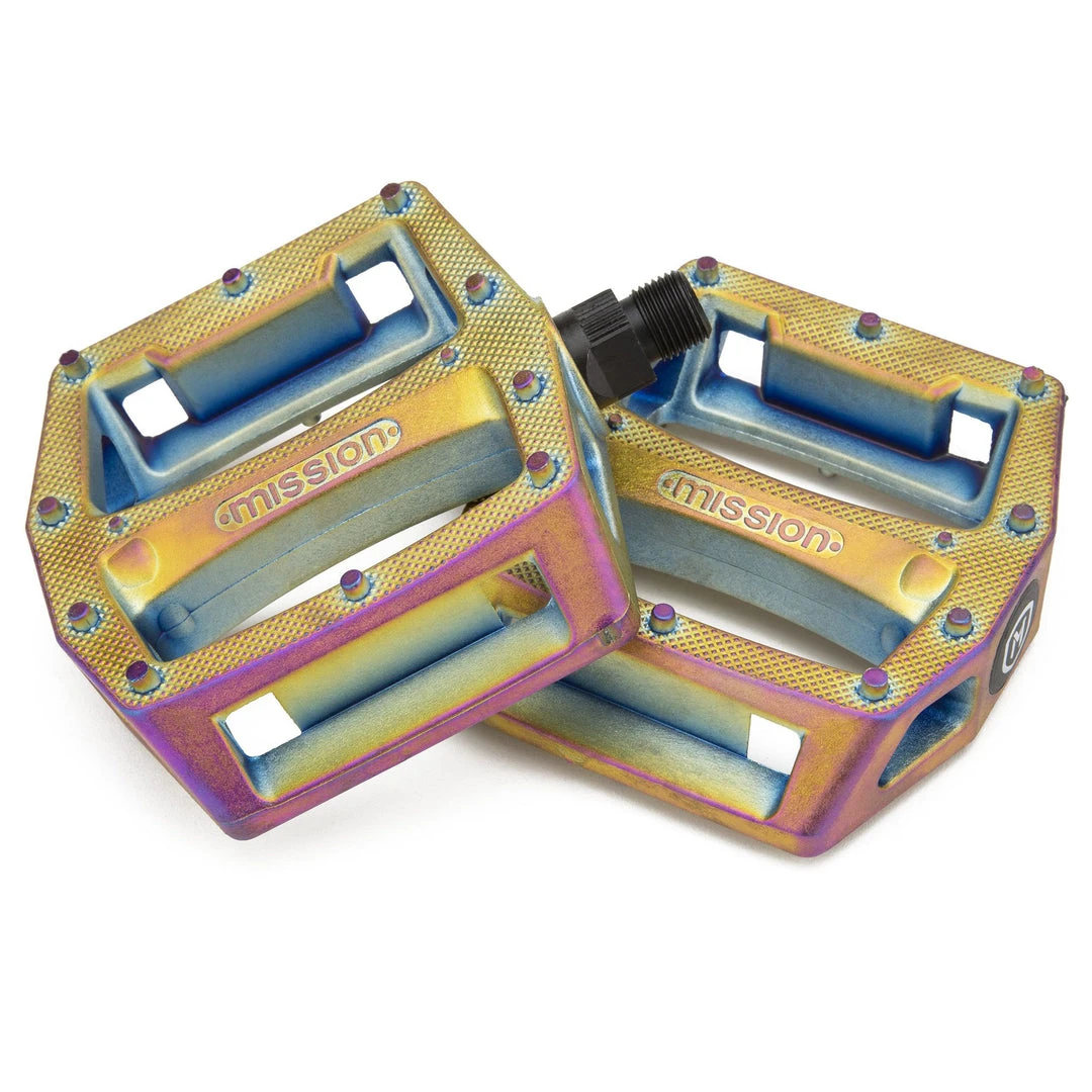 Mission BMX Impulse PC Pedals - Oil Slick 3 Mission BMX Impulse PC Pedals - Oil Slick