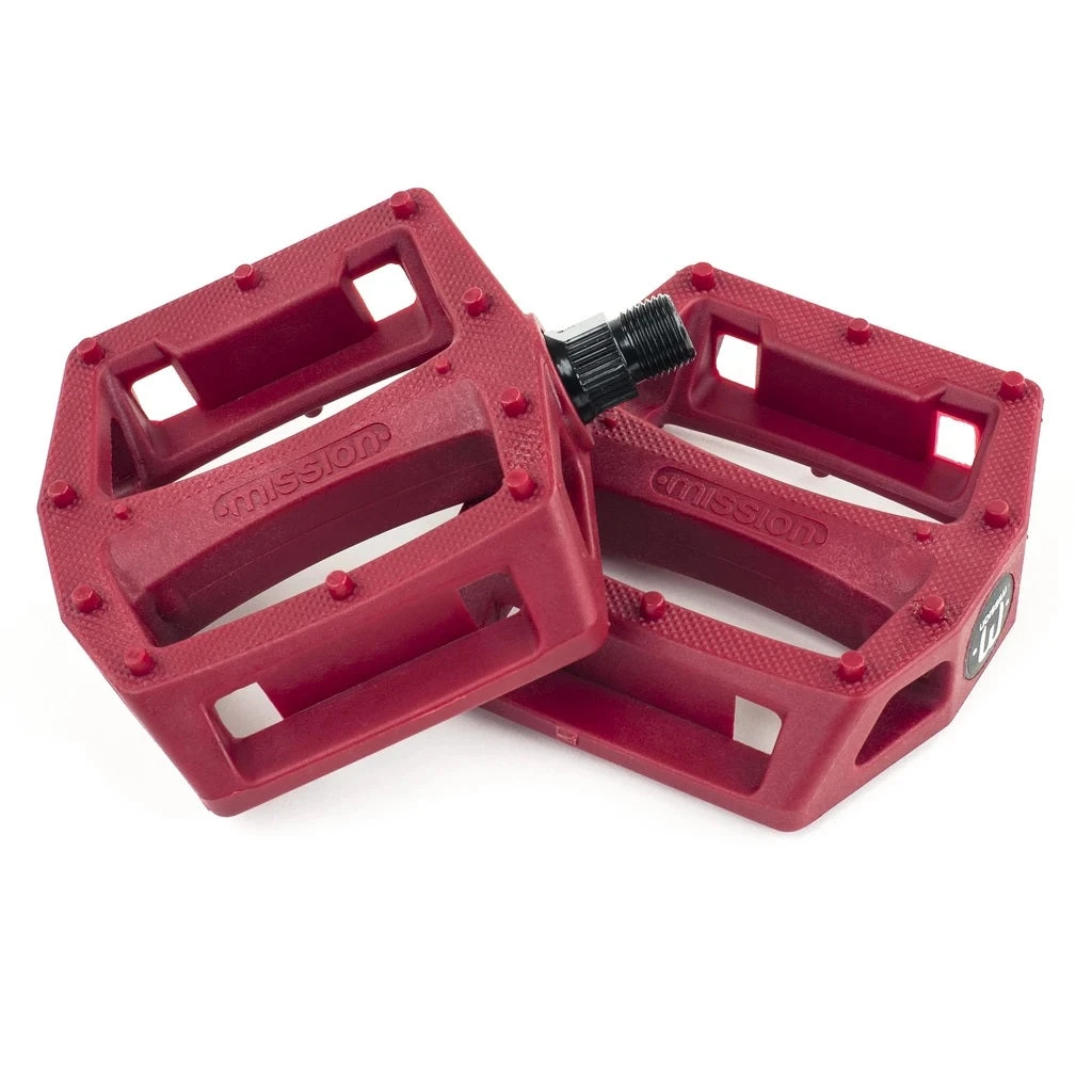 Mission BMX Impulse PC Pedals - Red 3 Mission BMX Impulse PC Pedals - Red