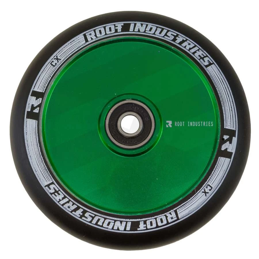 Root Industries Air Wheels 120mm - Black/Green (Pair) 4 Root Industries Air Wheels 120mm - Black/Green (Pair)