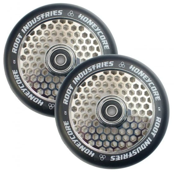 Root Industries 110mm HoneyCore Wheels - Black/Mirror (Pair) 3 Root Industries 110mm HoneyCore Wheels - Black/Mirror (Pair)
