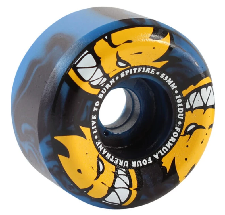 Spitfire Wheels F4 Conical Full Afterburner 52mm 101a - Blue/Black (Set Of 4) 3 Spitfire Wheels F4 Conical Full Afterburner 52mm 101a - Blue/Black (Set Of 4)