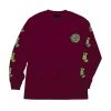 MEN Santa Cruz TMNT Sewer Dot Long Sleeve T-Shirt - Burgundy 2 MEN Santa Cruz TMNT Sewer Dot Long Sleeve T-Shirt - Burgundy