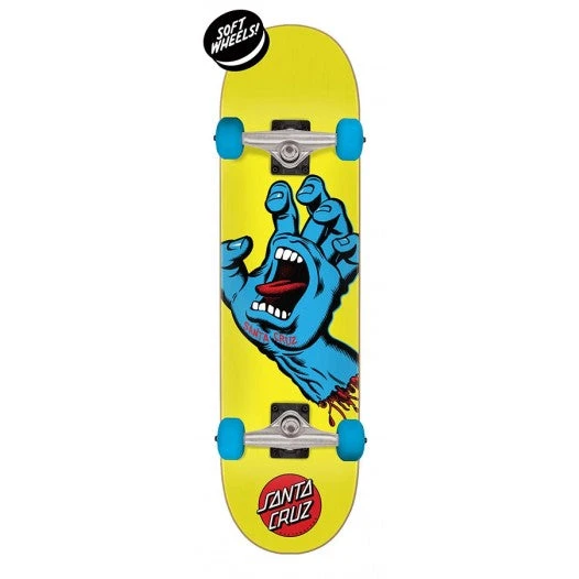 Santa Cruz Screaming Hand Mini Skateboard Complete - 7.75" Yellow SKATEBOARDS 3 Santa Cruz Screaming Hand Mini Skateboard Complete - 7.75" Yellow SKATEBOARDS