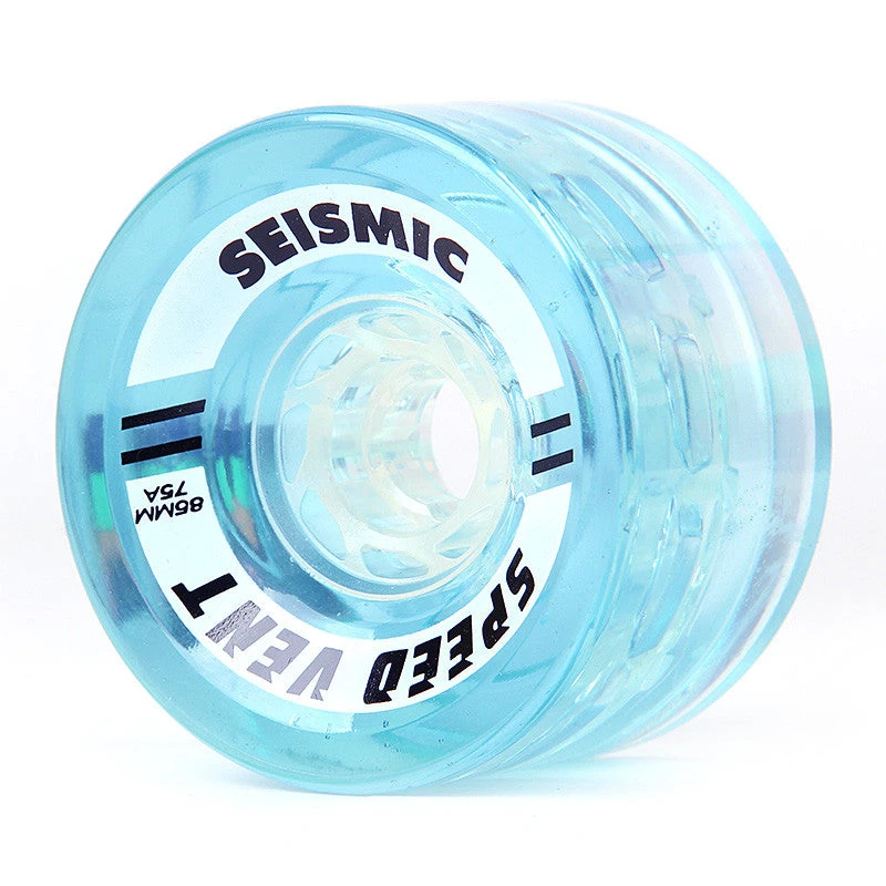 Seismic Speed Vent 85mm 75a Wheels - Crystal Clear Blue (Set Of 4) 3 Seismic Speed Vent 85mm 75a Wheels - Crystal Clear Blue (Set Of 4)