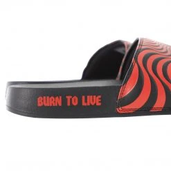 Spitfire Classic Swirl Slide Slippers - Black/Red
