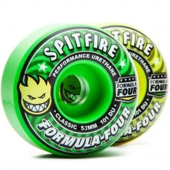 Spitfire Wheels F4 Classic Cool Aid Mash 53mm 101a - Yellow/Green (Set Of 4)