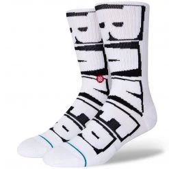 Stance Baker Crew Socks - White