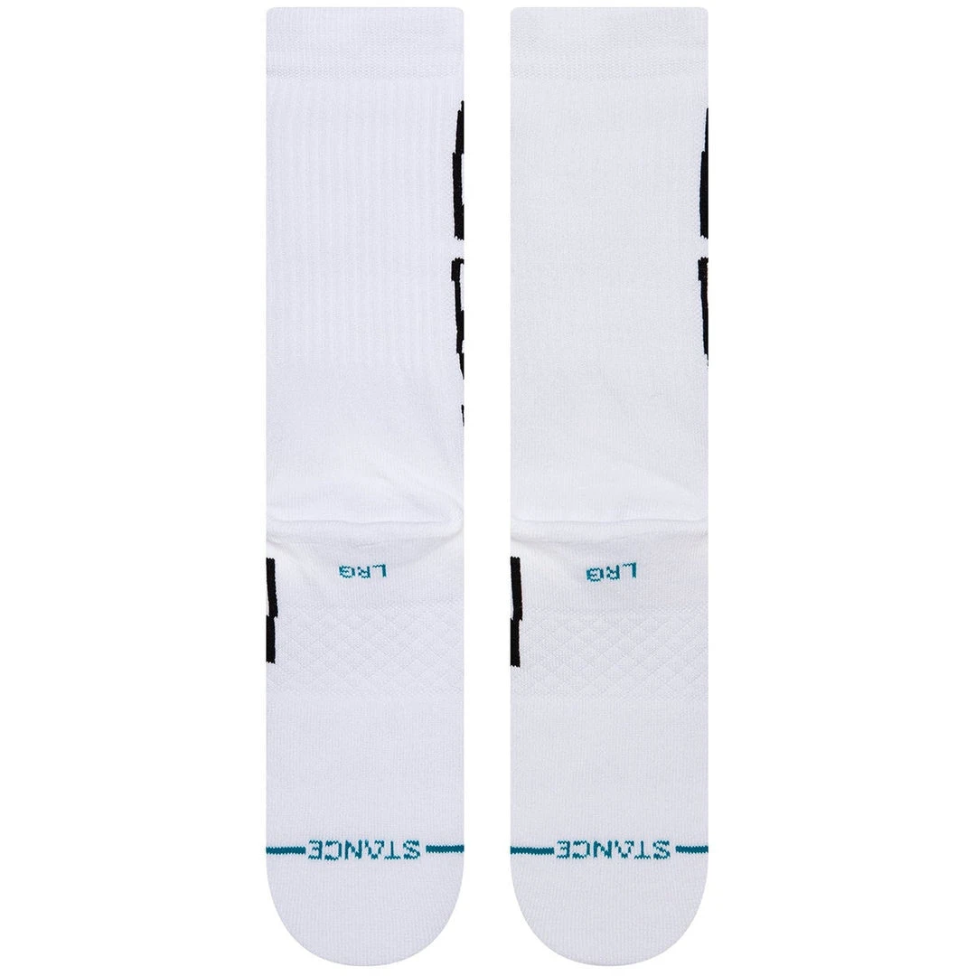 Stance Baker Crew Socks - White Stance Baker Crew Socks - White