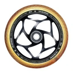 Envy Tri Bearing Scooter Wheels 120mm X 30mm - Black/Gold (Pair)